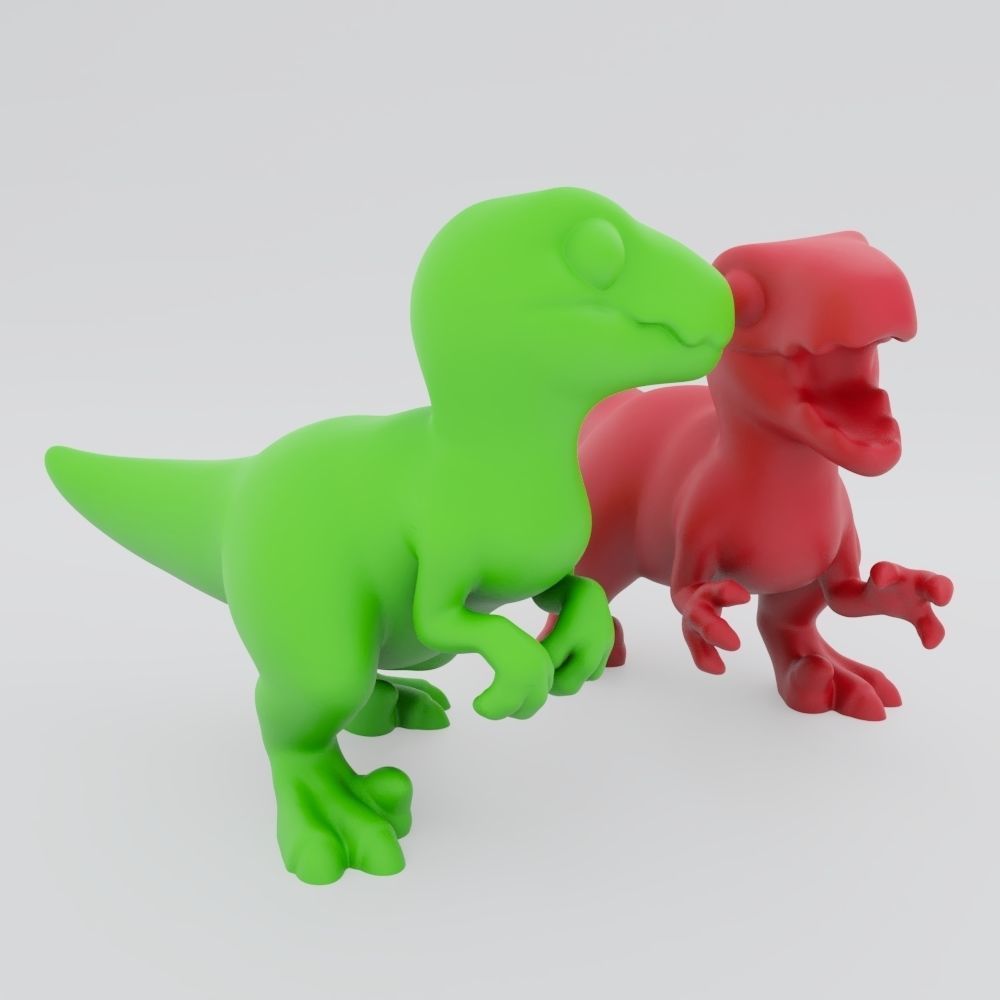 Cute Carnivores 3D print model_4