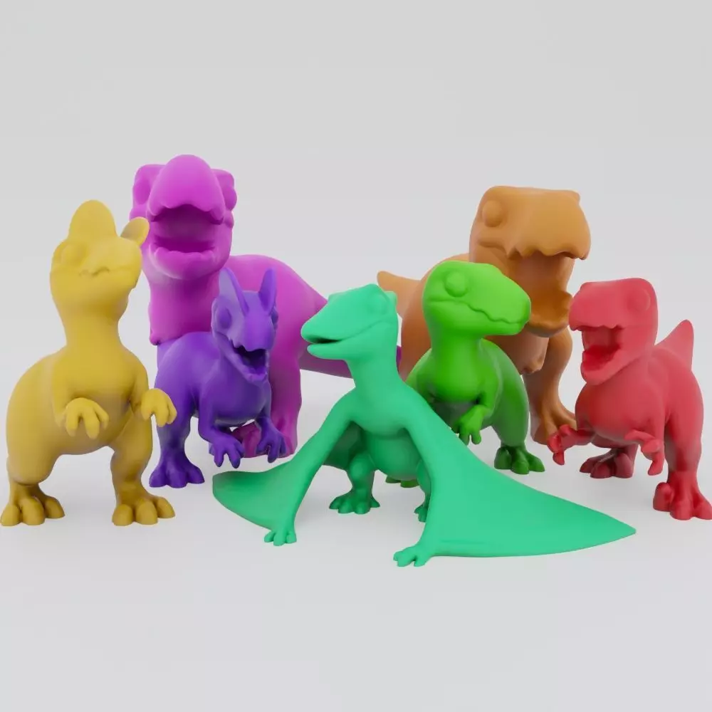 Cute Carnivores 3D print model_0