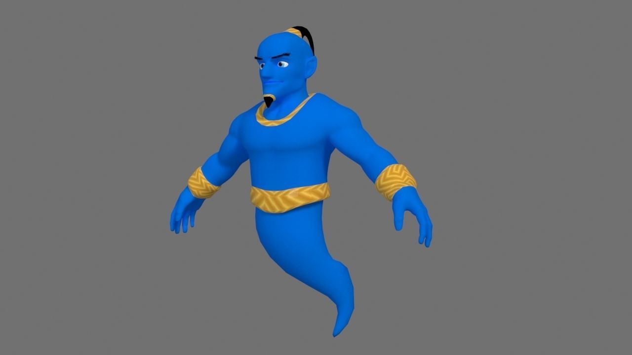 Genie character from movie aladdin 3D model_7