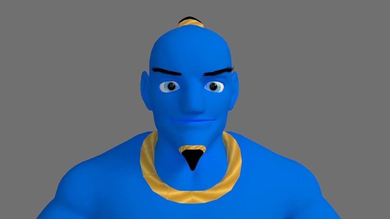 Genie character from movie aladdin 3D model_3