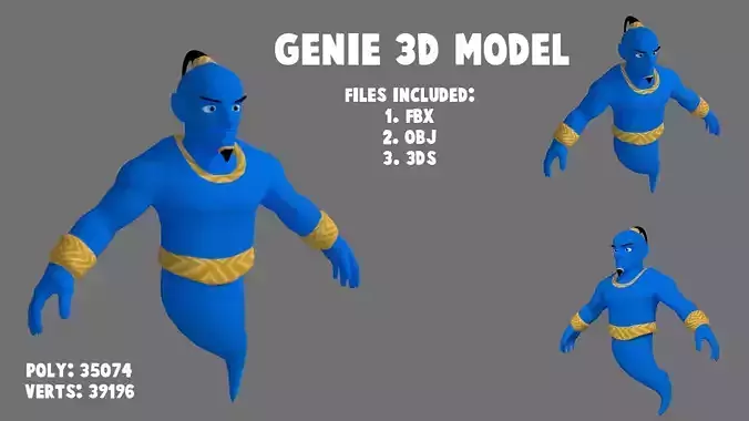 Genie character from movie aladdin