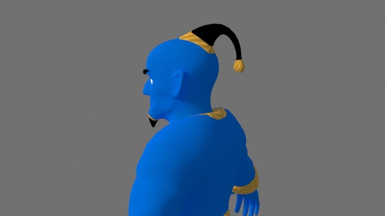 Genie character from movie aladdin 3D model_4