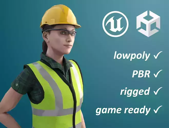 Working Women - Eve Low-poly 3D model