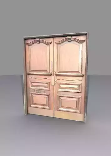 Door 35 ouside wooden double