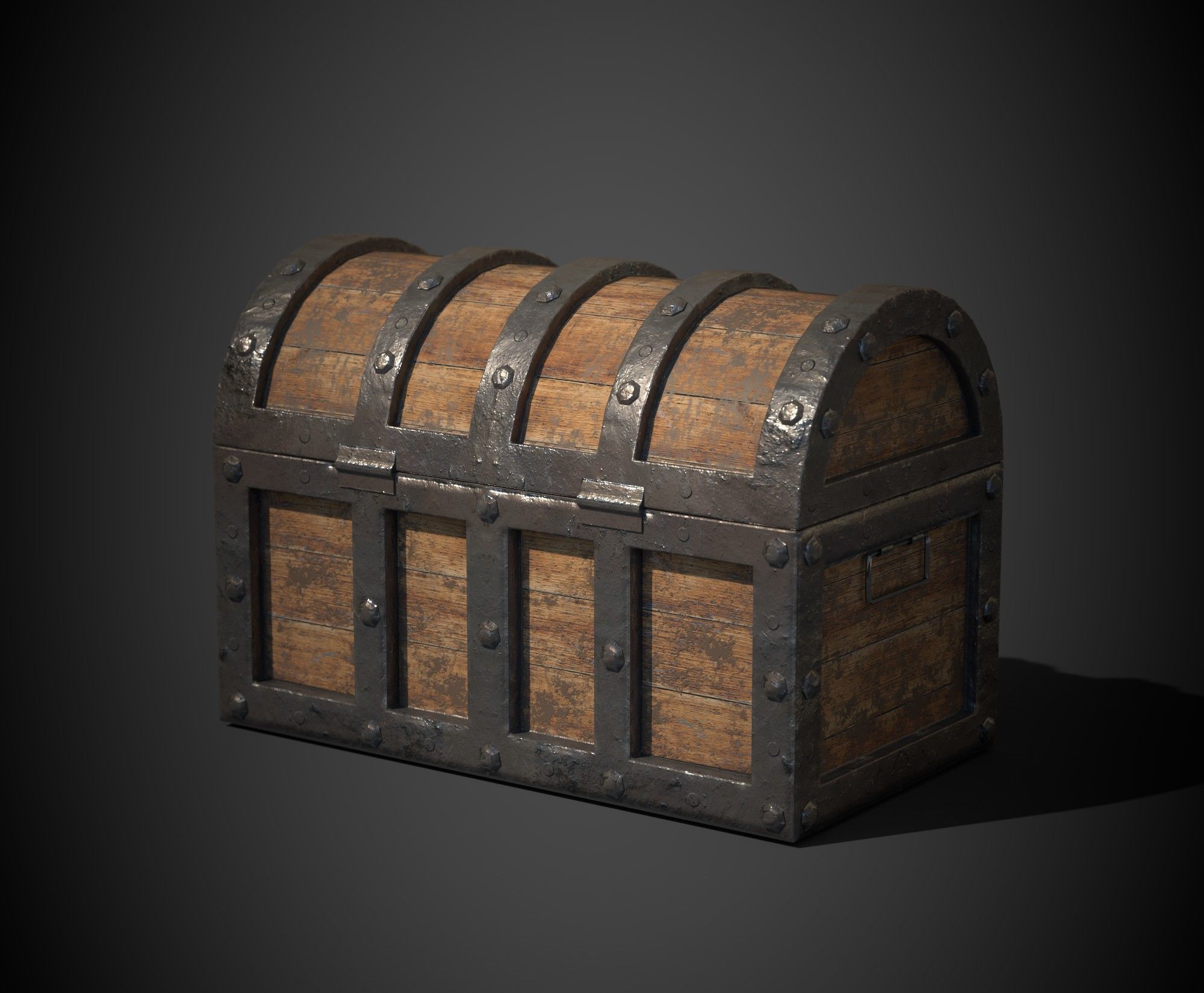 Treasure Chest Low-poly 3D model_3