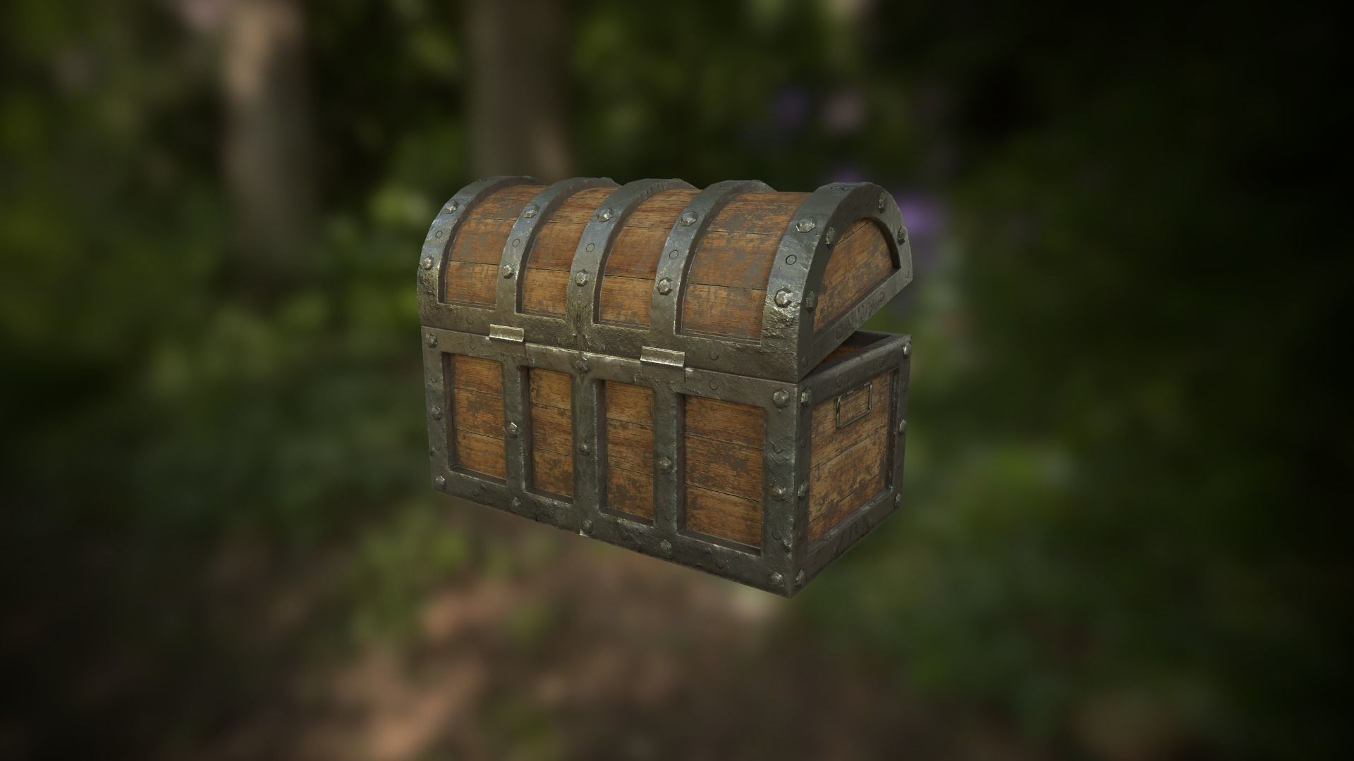 Treasure Chest Low-poly 3D model_6