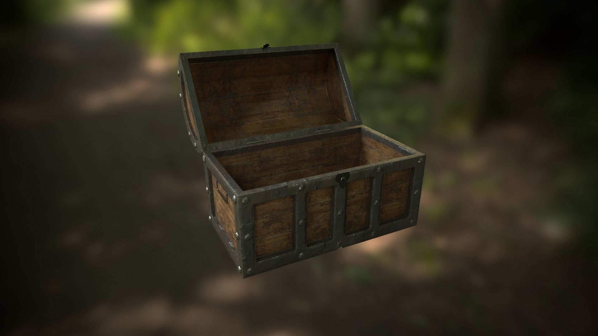 Treasure Chest Low-poly 3D model_7