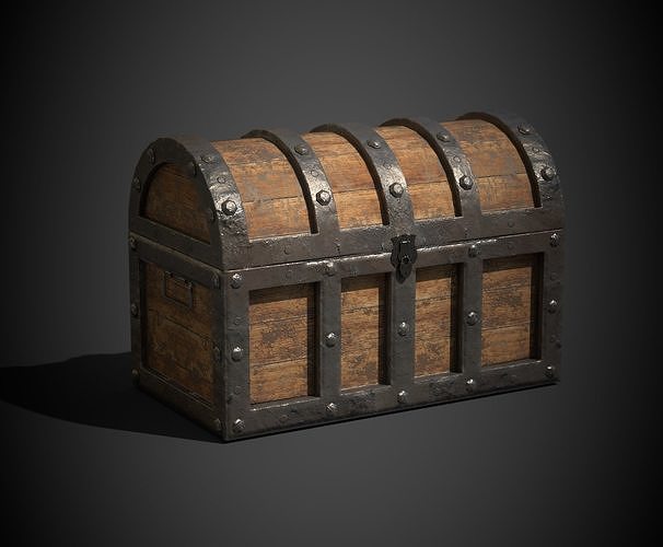 Treasure Chest Low-poly 3D model