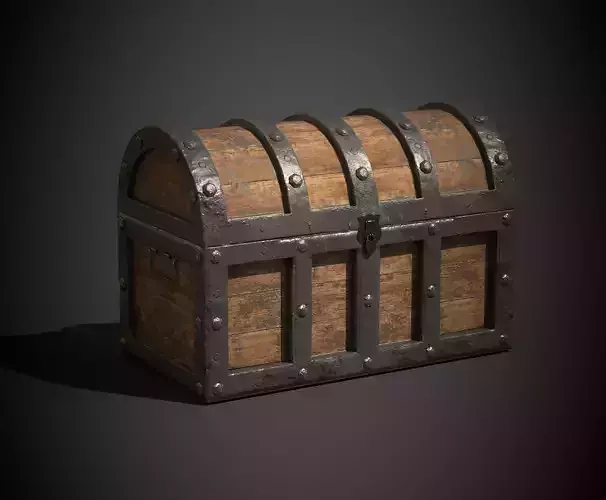 Treasure Chest Low-poly 3D model