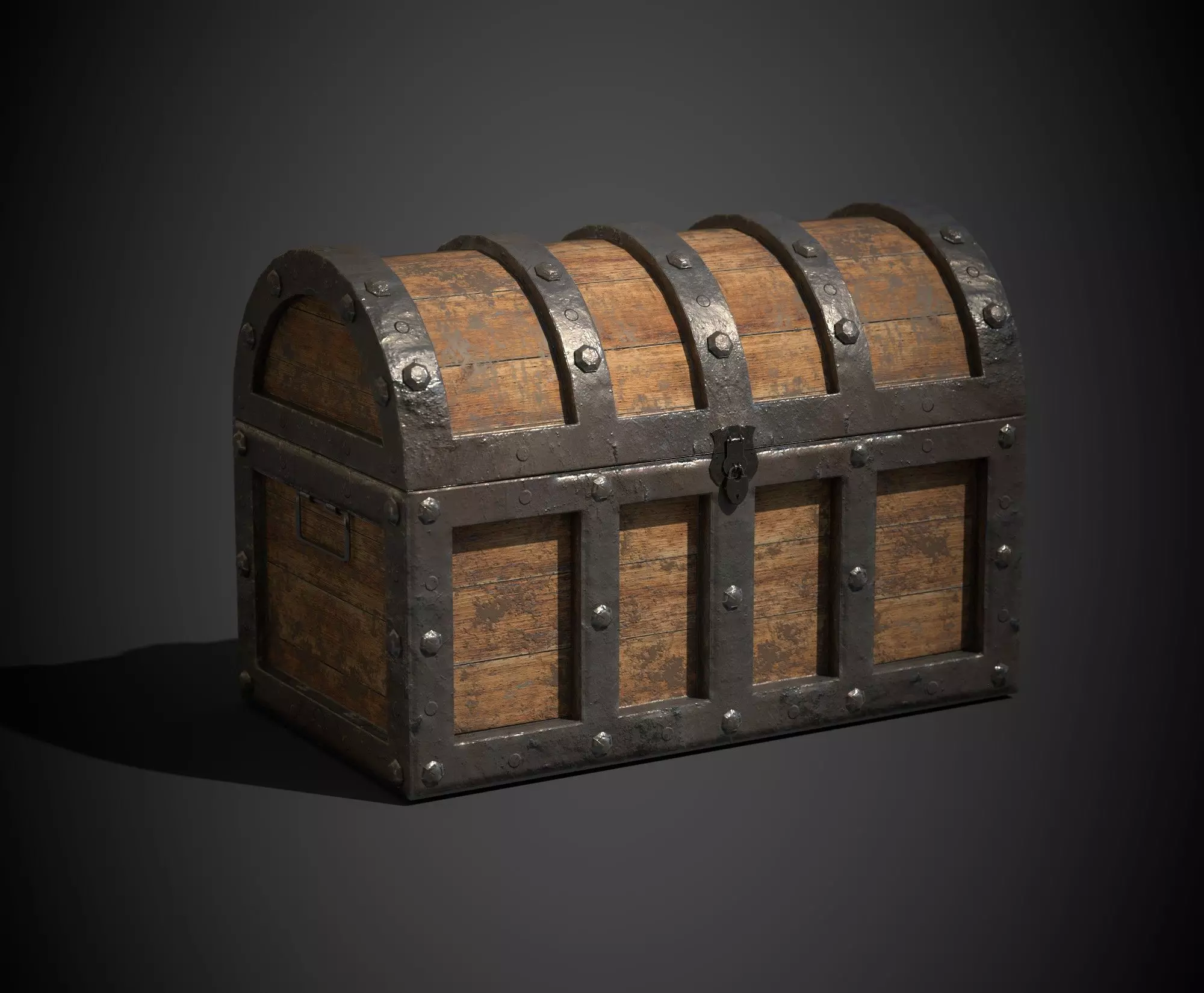 Treasure Chest Low-poly 3D model_0