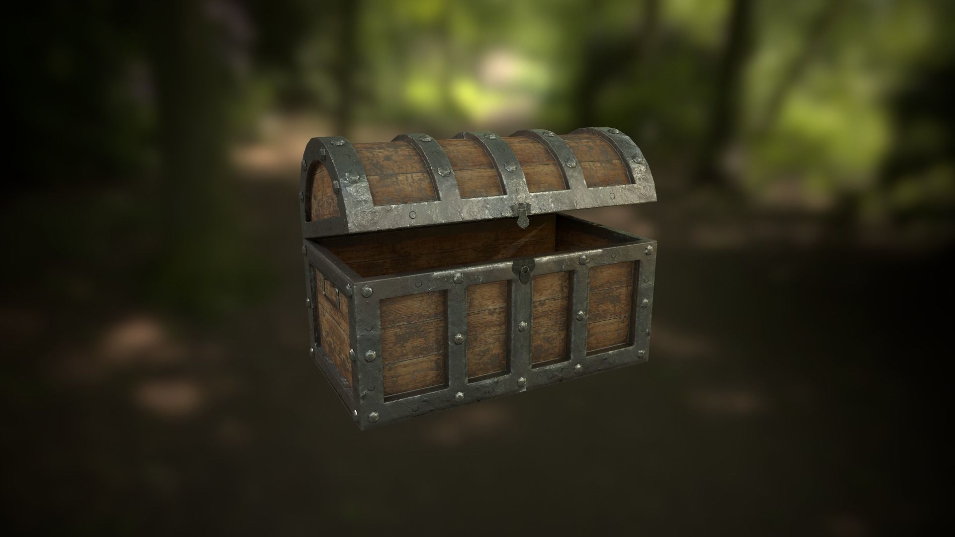Treasure Chest Low-poly 3D model_5