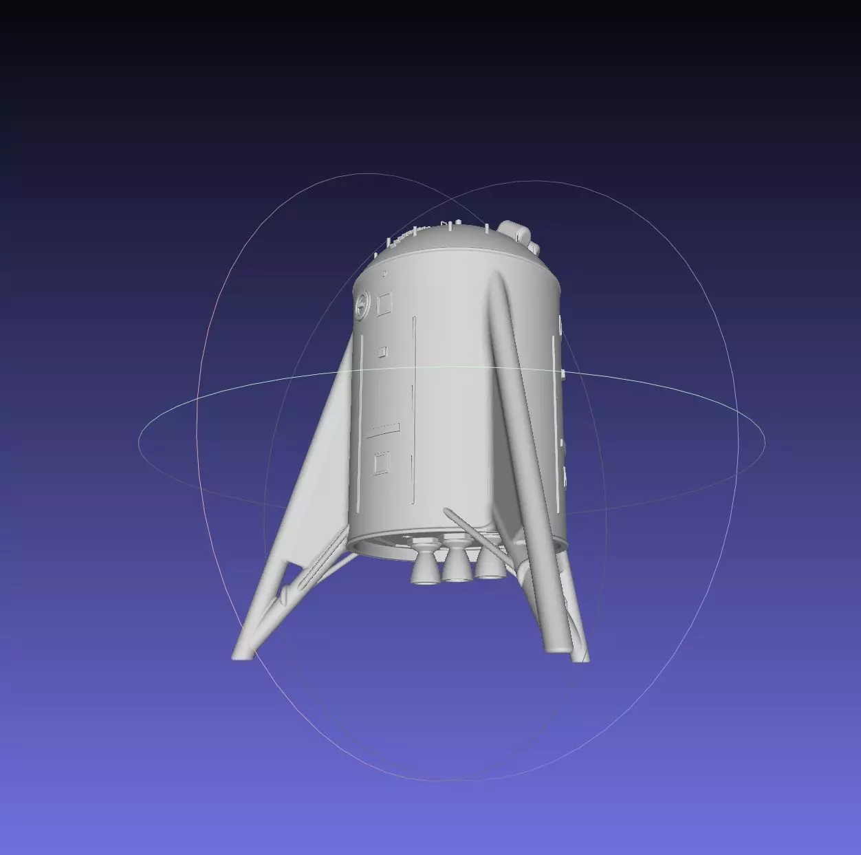 Space X Starhopper Noseless Test Hopper Printable Model 3D print model