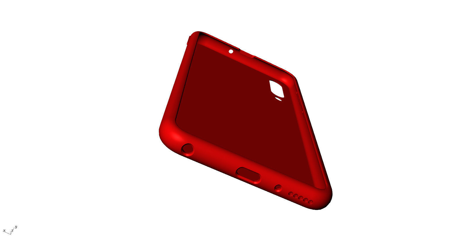Samsung Galaxy A50 red case 3D print model_6