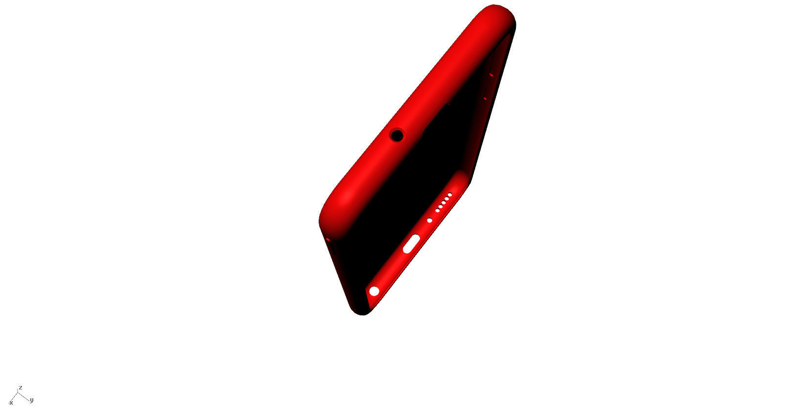 Samsung Galaxy A50 red case 3D print model_8