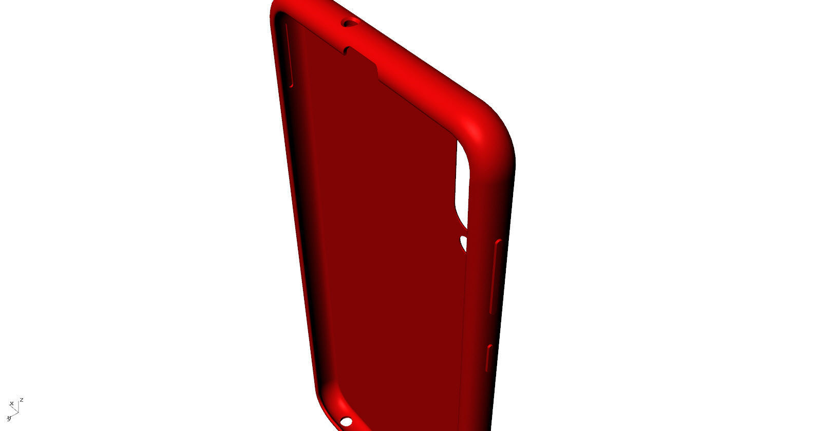 Samsung Galaxy A50 red case 3D print model_9