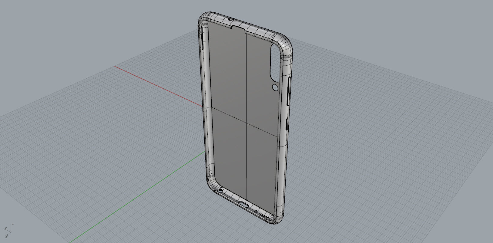 Samsung Galaxy A50 red case 3D print model_12