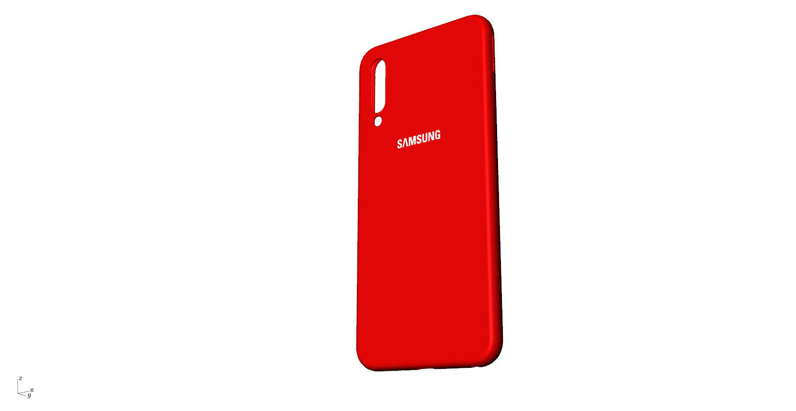 Samsung Galaxy A50 red case 3D print model_1