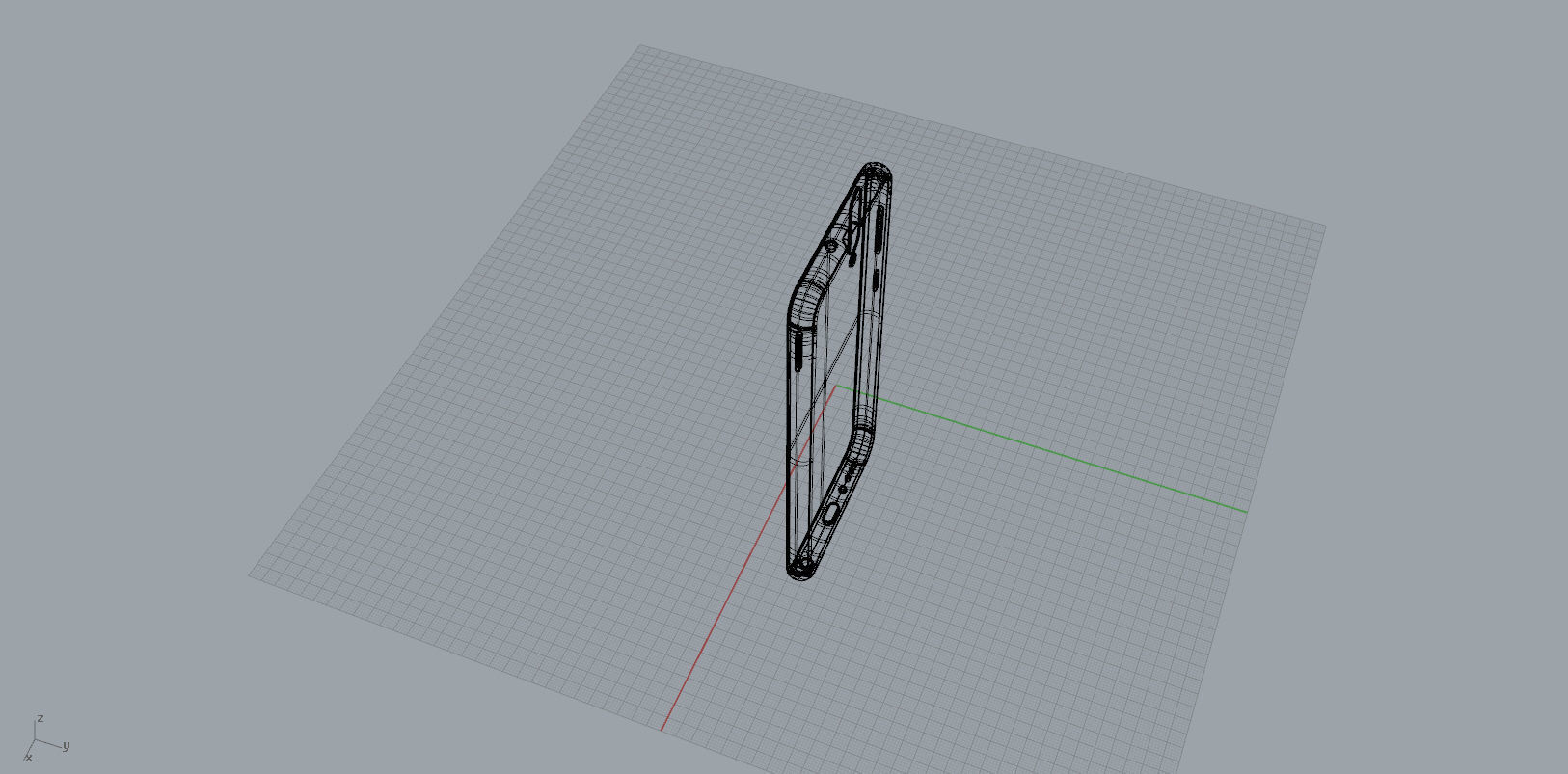 Samsung Galaxy A50 BLACK case Low-poly 3D model_14