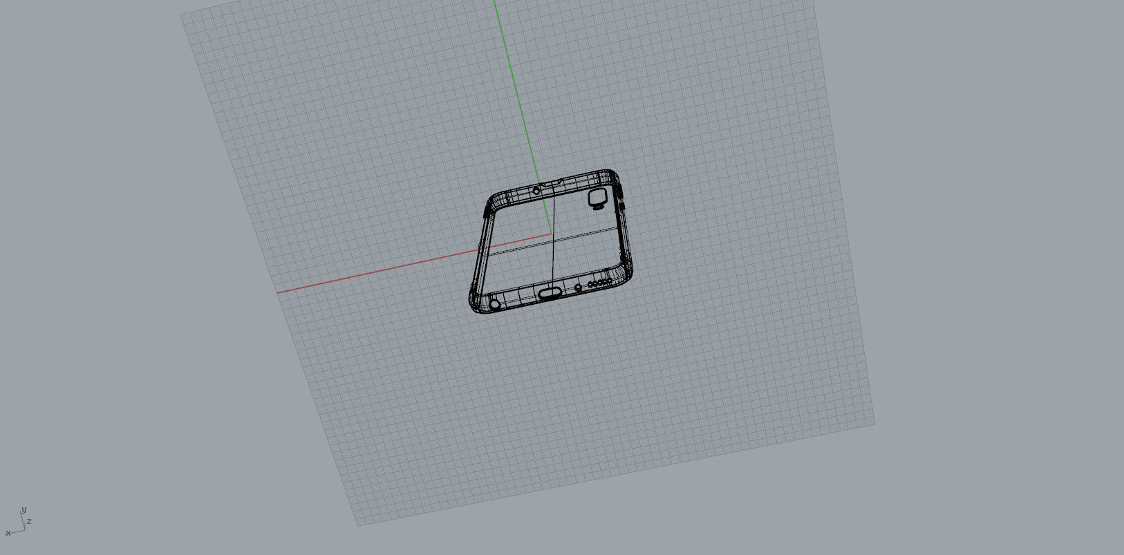 Samsung Galaxy A50 BLACK case Low-poly 3D model_17