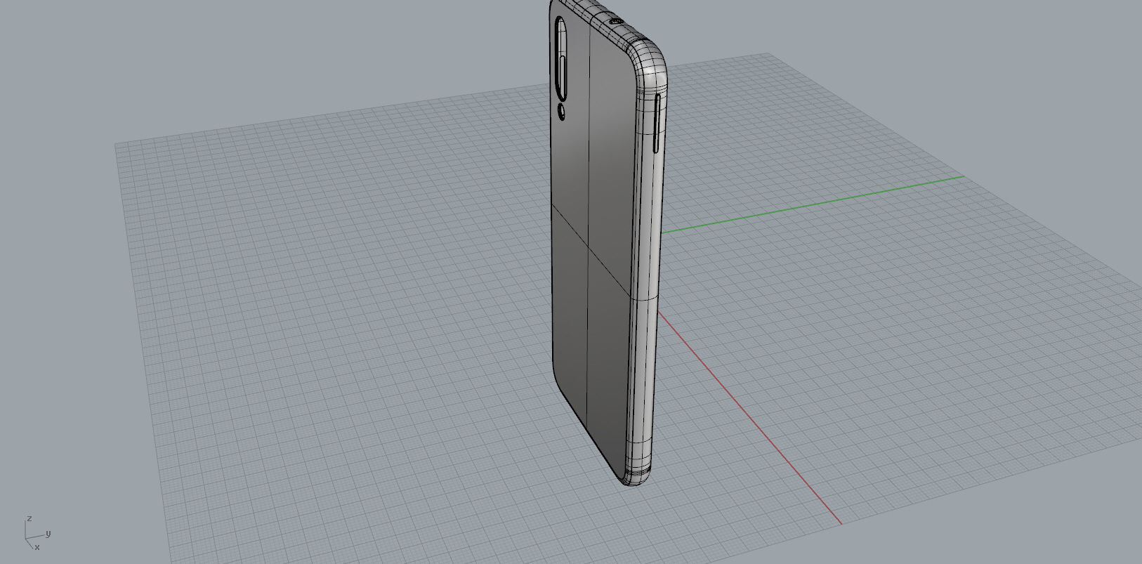 Samsung Galaxy A50 BLACK case Low-poly 3D model_26