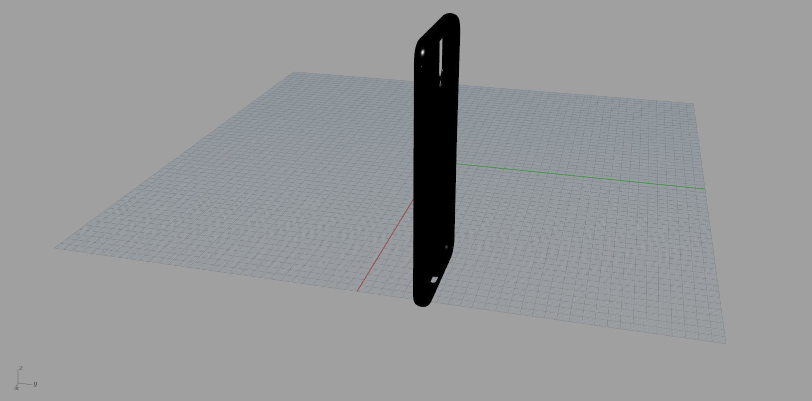 Samsung Galaxy A50 BLACK case Low-poly 3D model_2