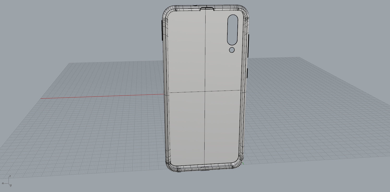 Samsung Galaxy A50 BLACK case Low-poly 3D model_25