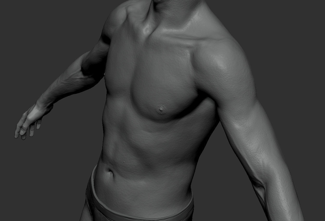 Male Body 2 Sculpt - Updated Low-poly 3D model_1