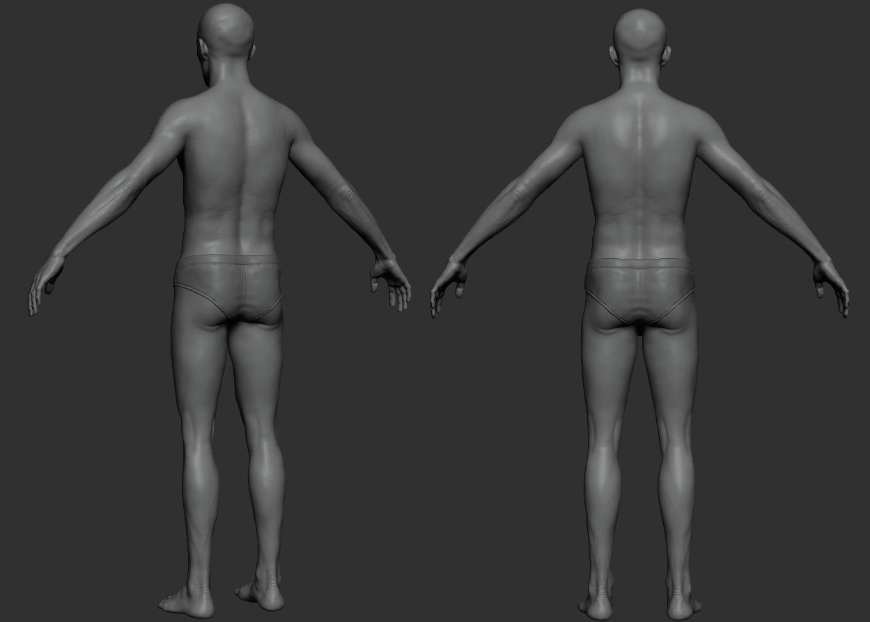 Male Body 2 Sculpt - Updated Low-poly 3D model_9
