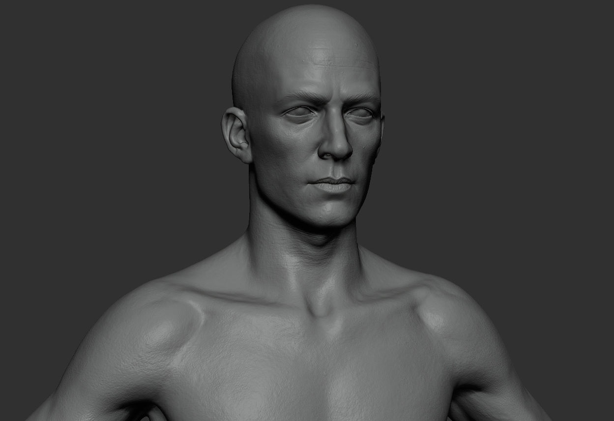 Male Body 2 Sculpt - Updated Low-poly 3D model_10