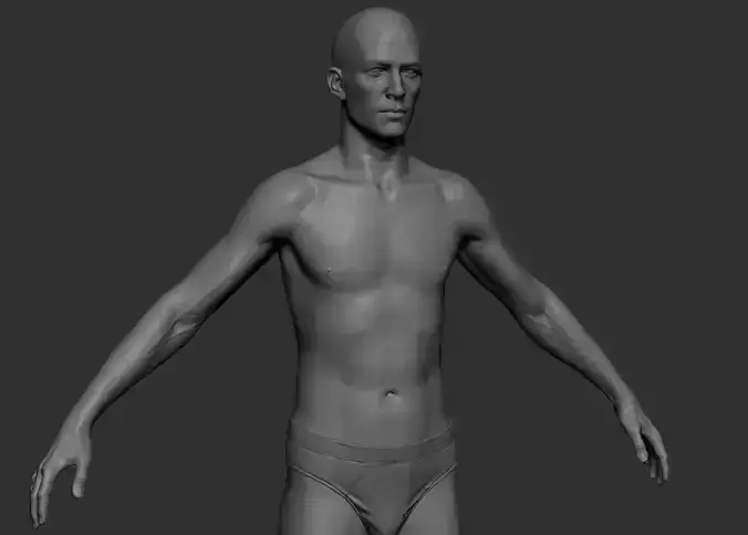 Male Body 2 Sculpt - Updated Low-poly 3D model