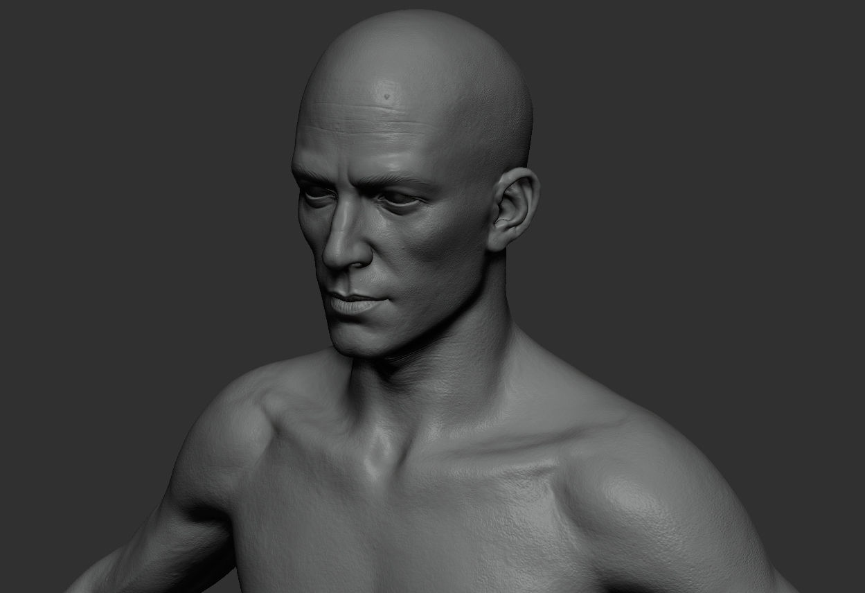 Male Body 2 Sculpt - Updated Low-poly 3D model_12