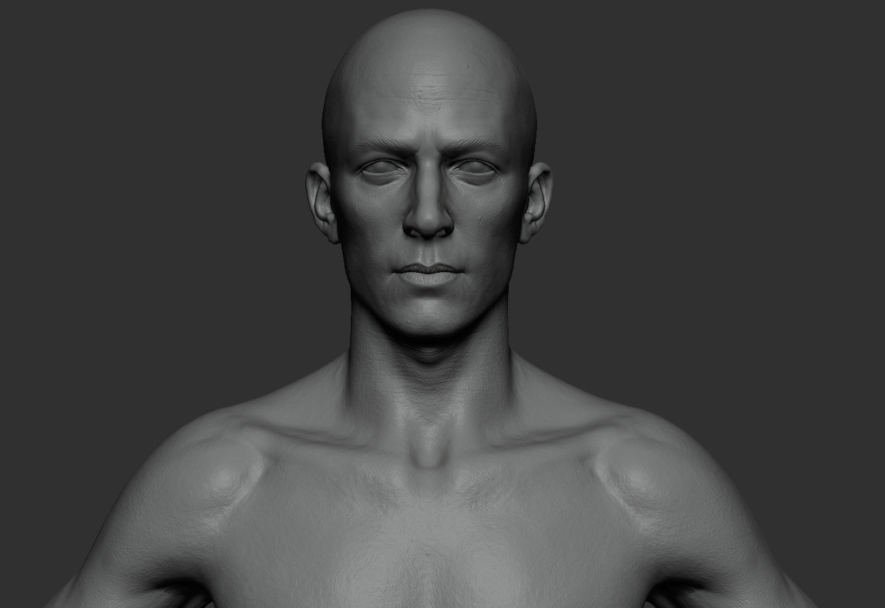 Male Body 2 Sculpt - Updated Low-poly 3D model_11