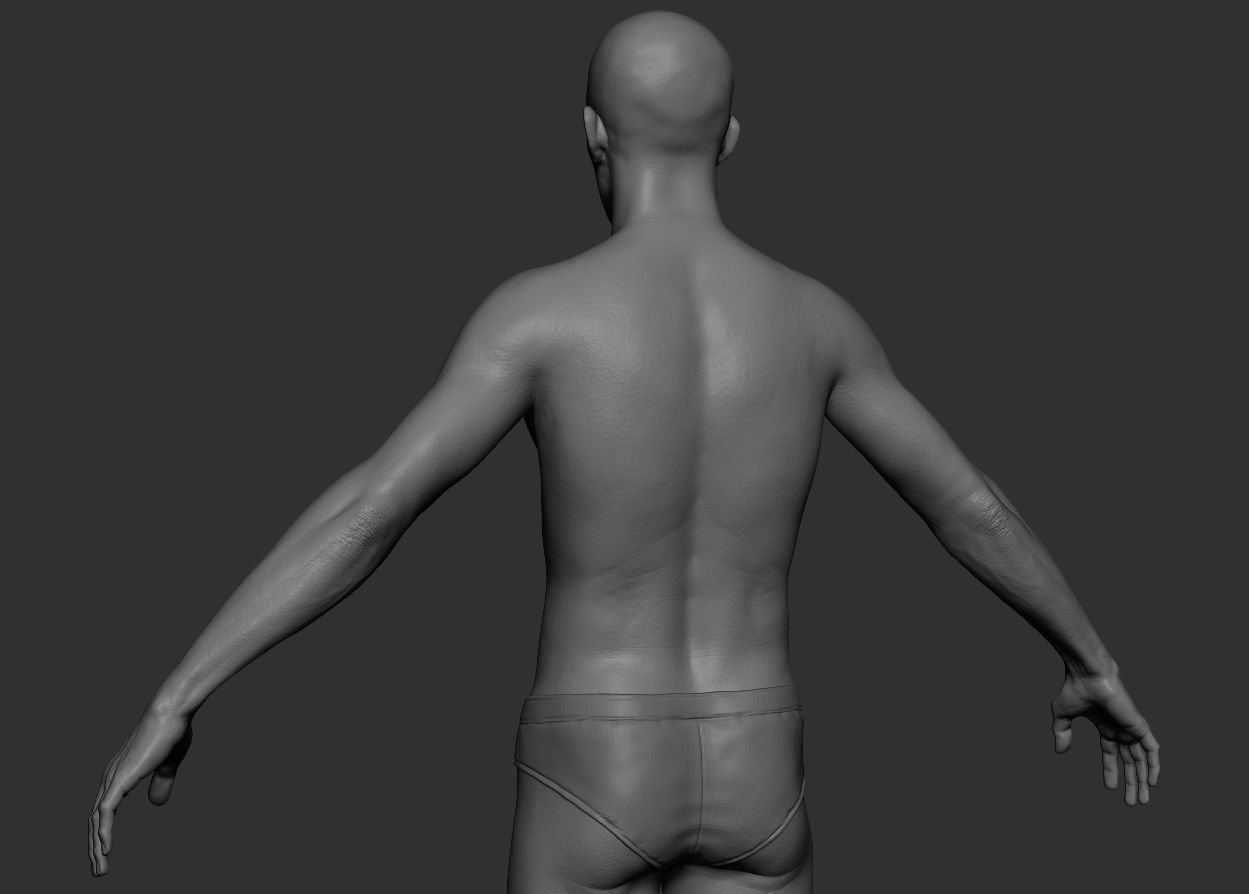 Male Body 2 Sculpt - Updated Low-poly 3D model_7