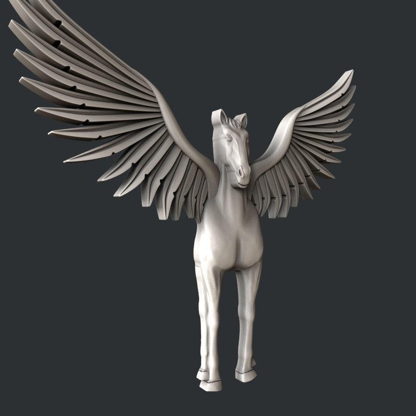 3d STL models for CNC router  Pegasus 3D model_1