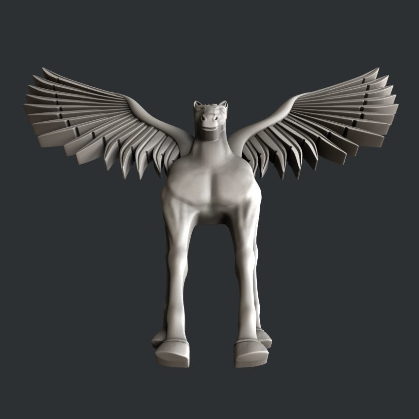 3d STL models for CNC router  Pegasus 3D model_3