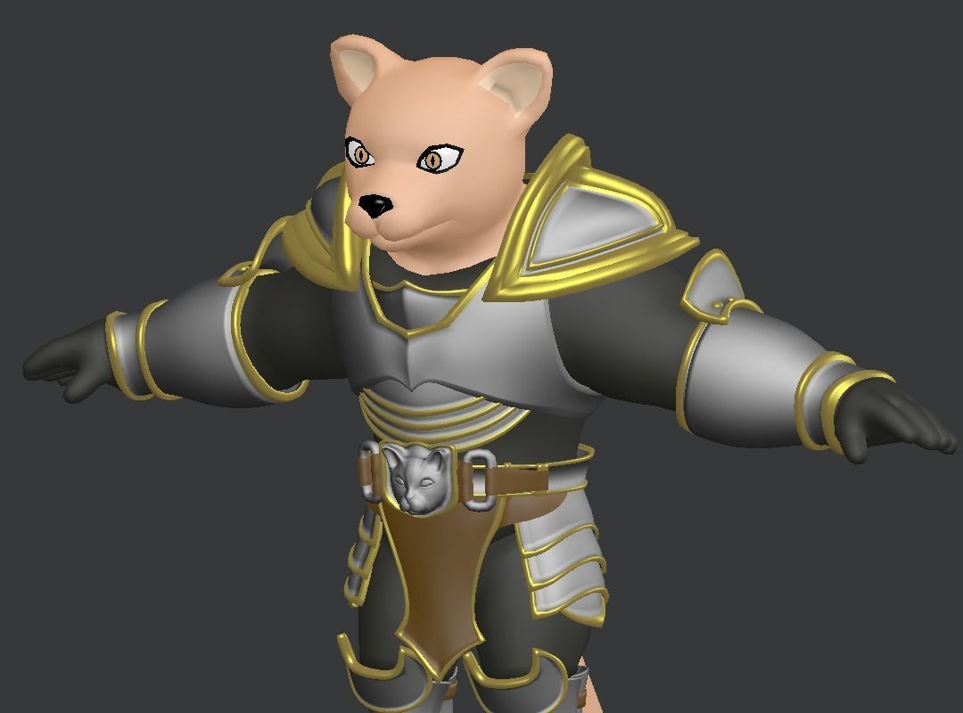 Fantasy Character Low-poly 3D model_2