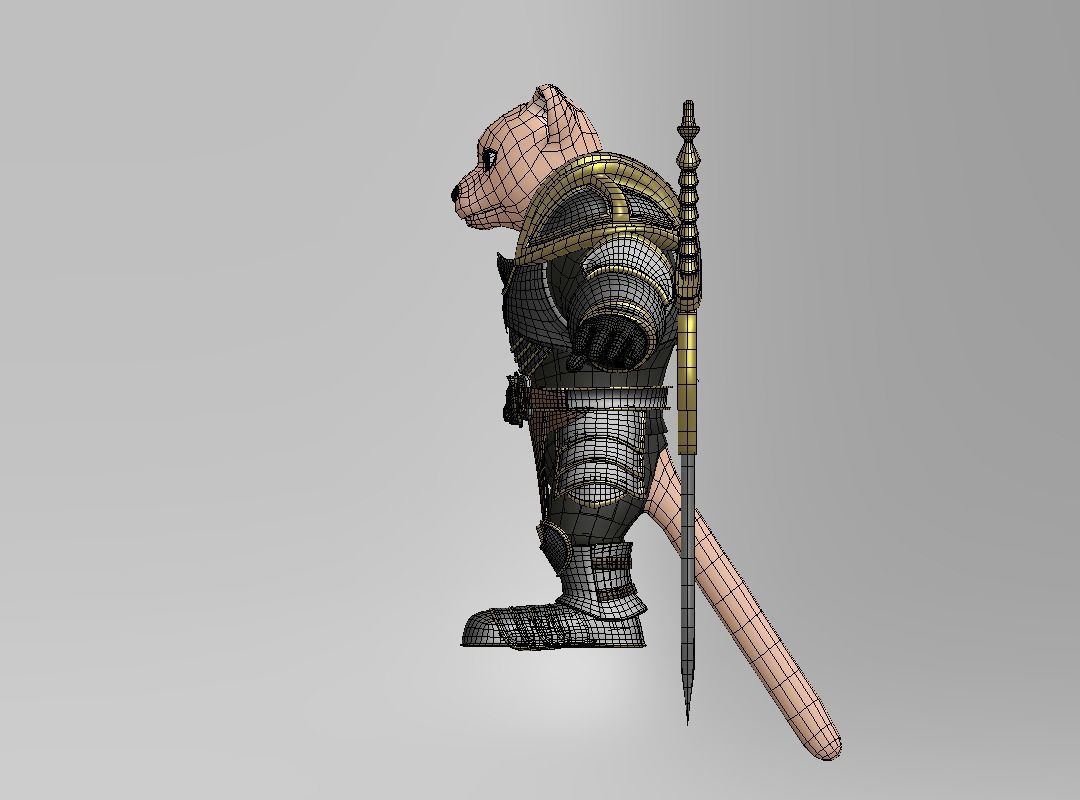 Fantasy Character Low-poly 3D model_7