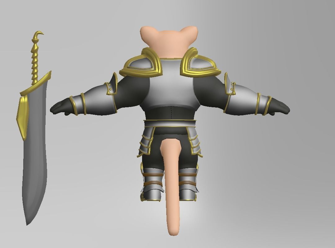 Fantasy Character Low-poly 3D model_5