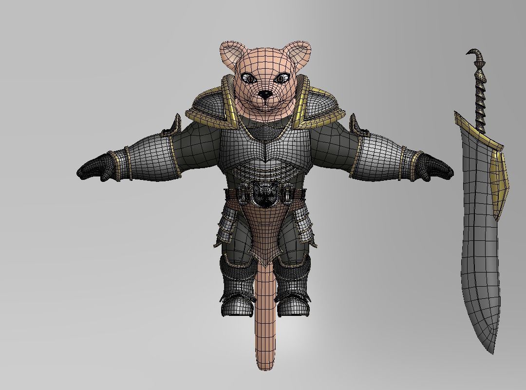 Fantasy Character Low-poly 3D model_6