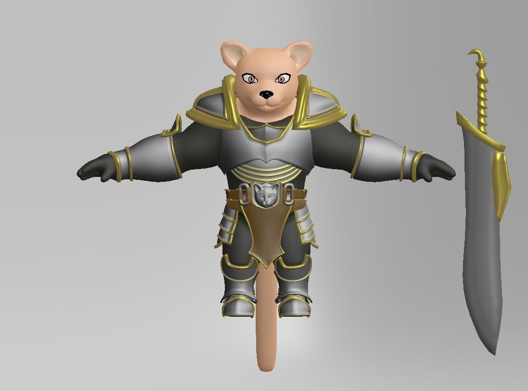 Fantasy Character Low-poly 3D model_3