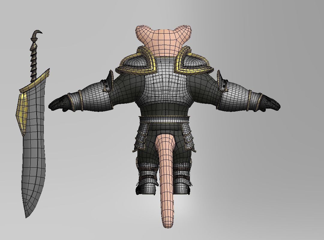 Fantasy Character Low-poly 3D model_8