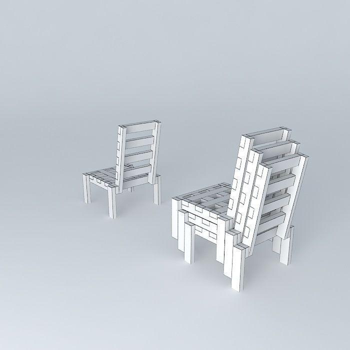 Outdoor chair 3D model_3