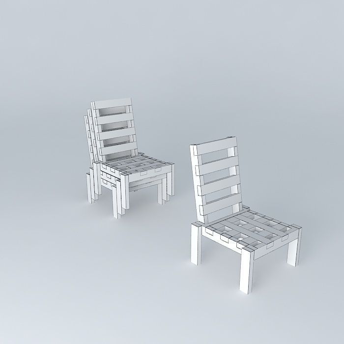 Outdoor chair 3D model_4