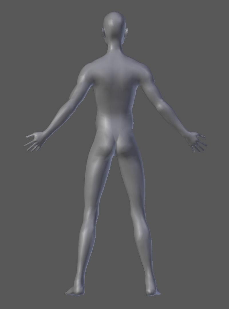 Man Model male mannequin Low-poly 3D model_3