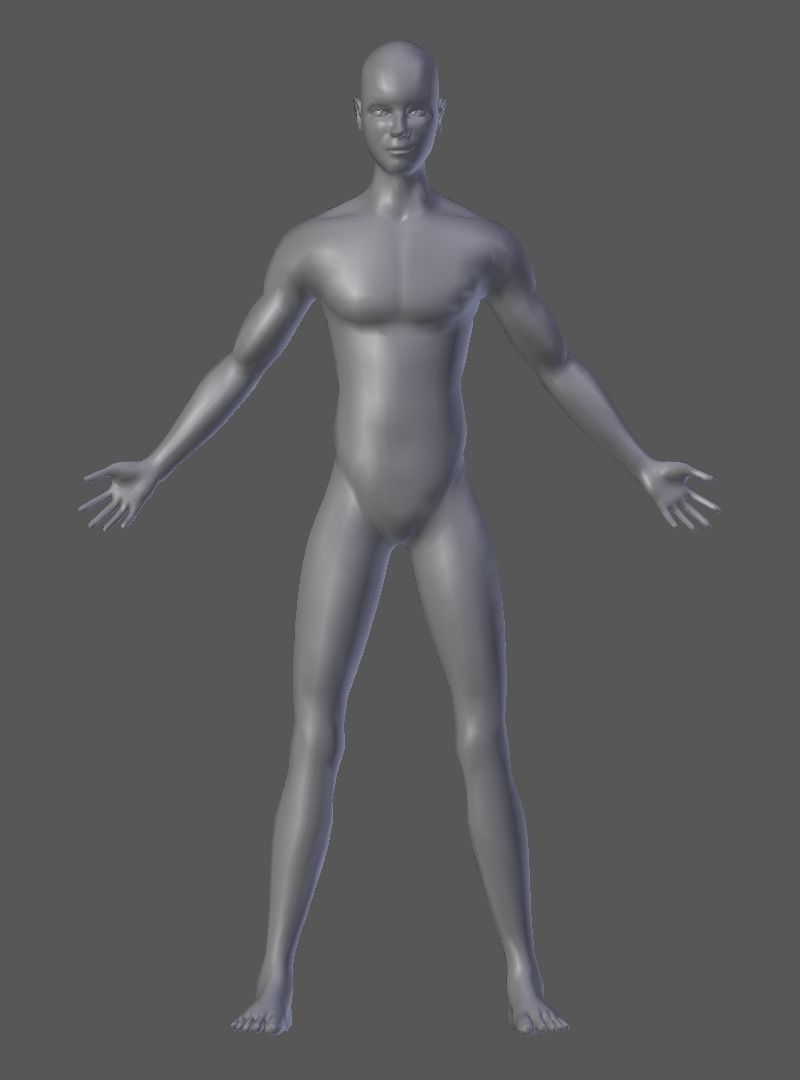 Man Model male mannequin Low-poly 3D model_1