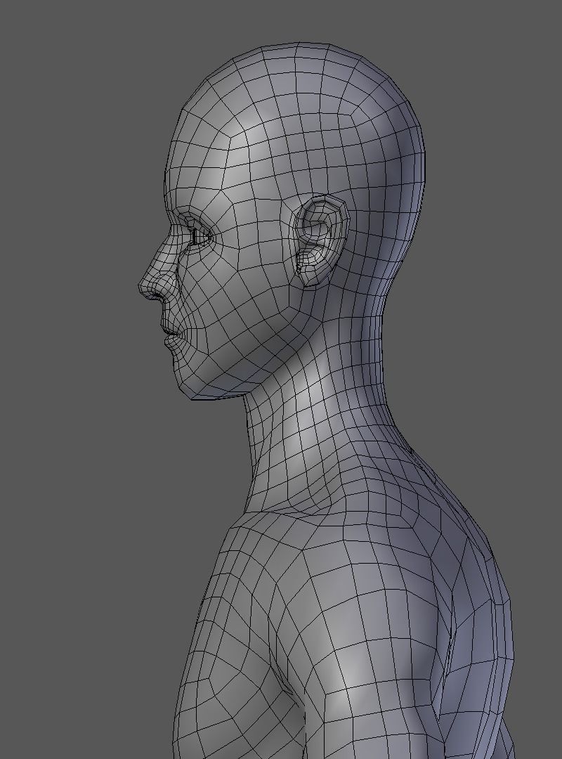 Man Model male mannequin Low-poly 3D model_11