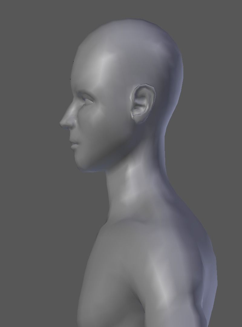 Man Model male mannequin Low-poly 3D model_8