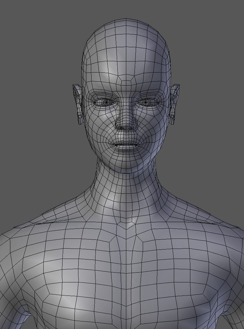 Man Model male mannequin Low-poly 3D model_10