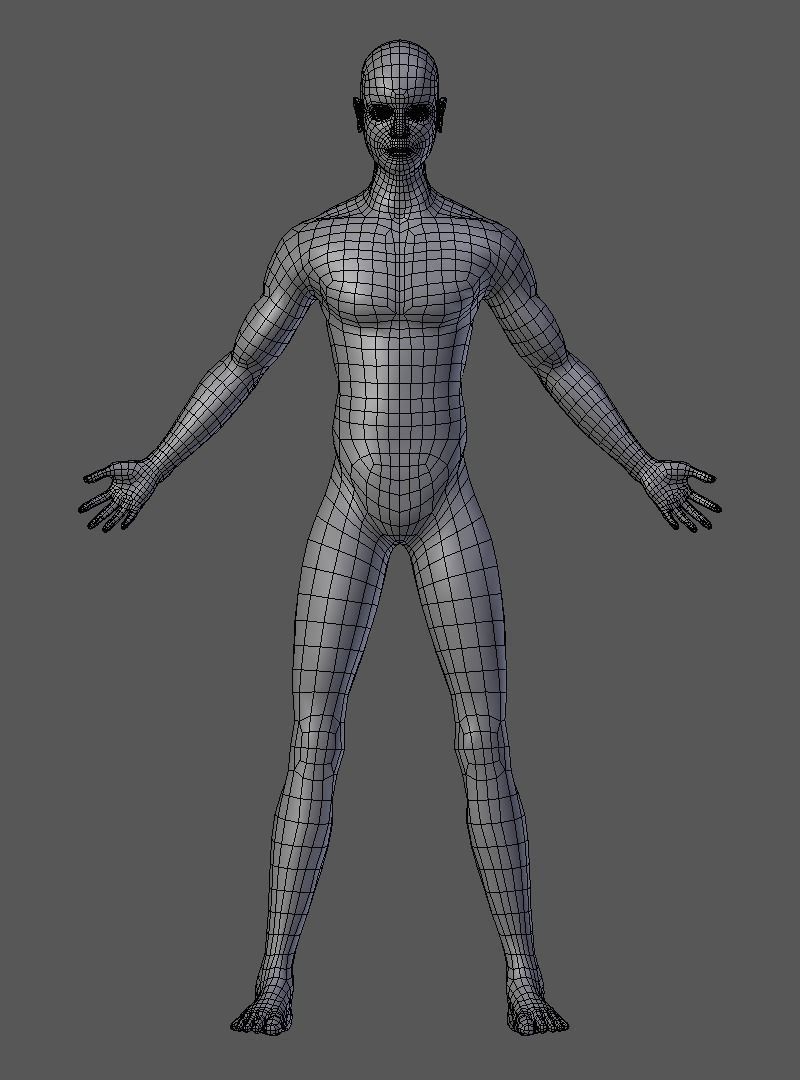 Man Model male mannequin Low-poly 3D model_4