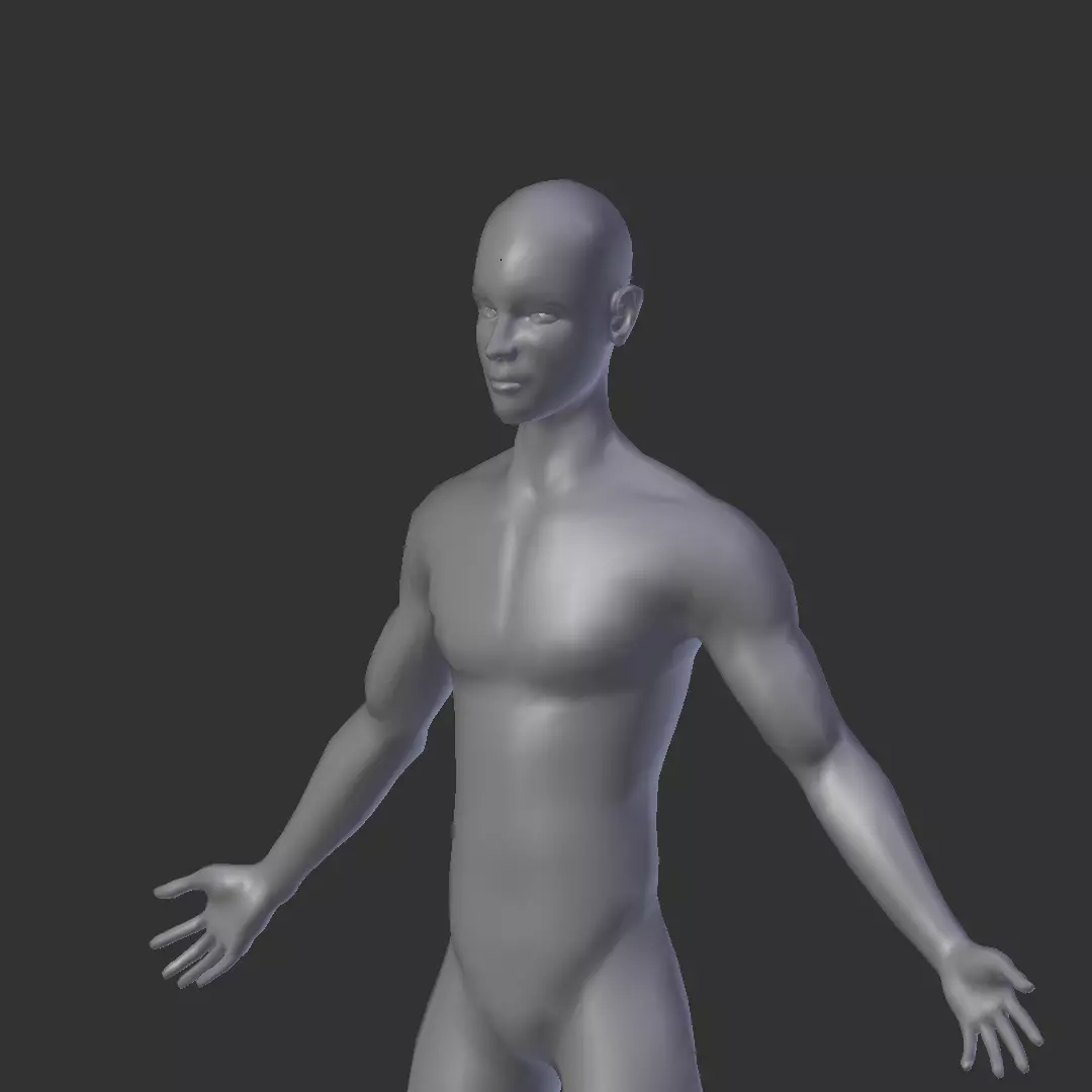 Man Model male mannequin Low-poly 3D model_0